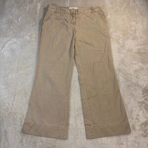 J.Crew Classic‎ Twill Chino Favorite Fit Wide Leg Pants Tan 10R